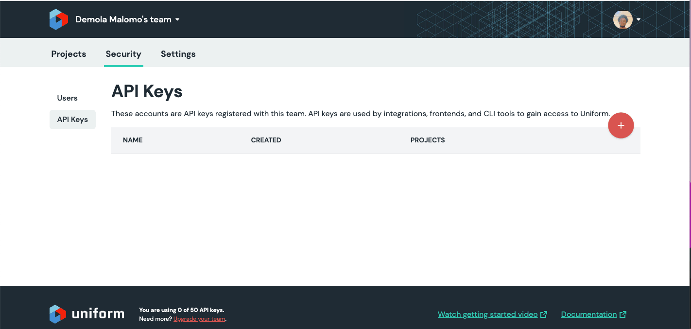 Create API Key