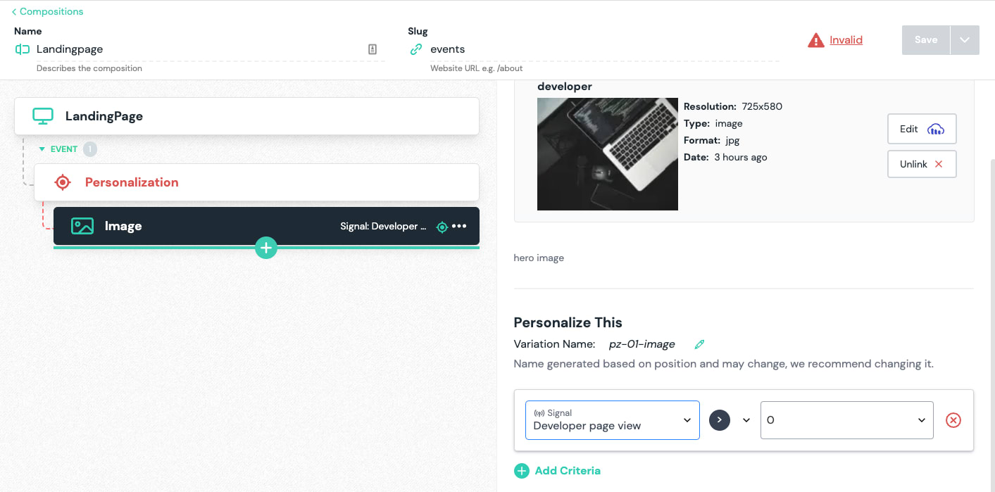 Hover on the image and click on the plus icon to add a new image