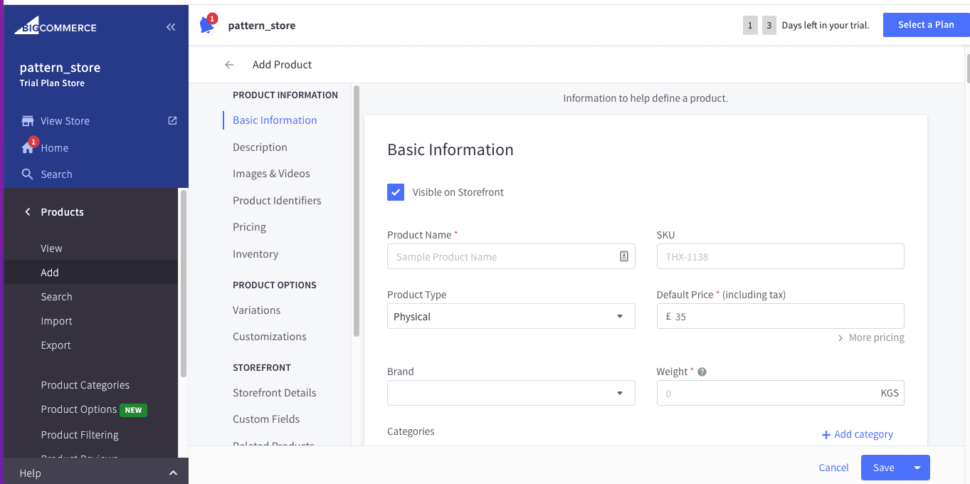 Add Product and Save