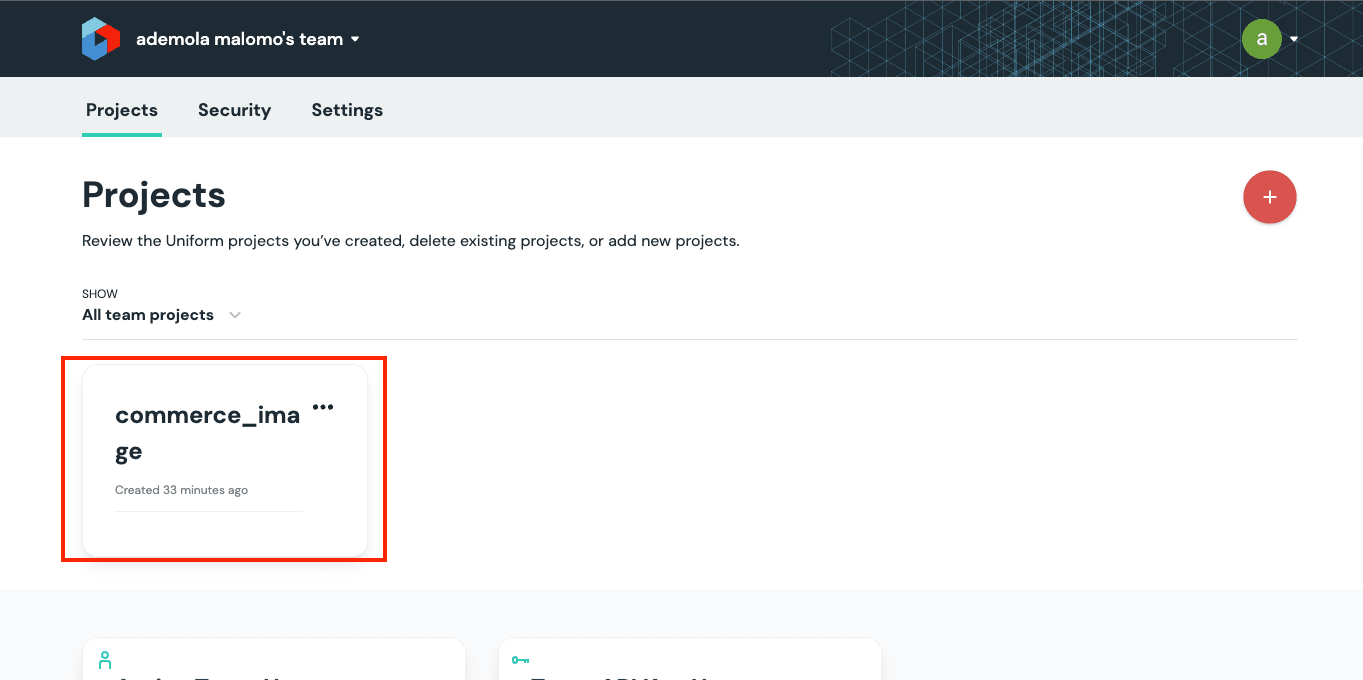 Click on the Project