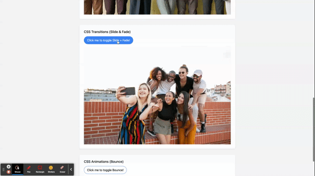 CSS Transitions (Slide & Fade)