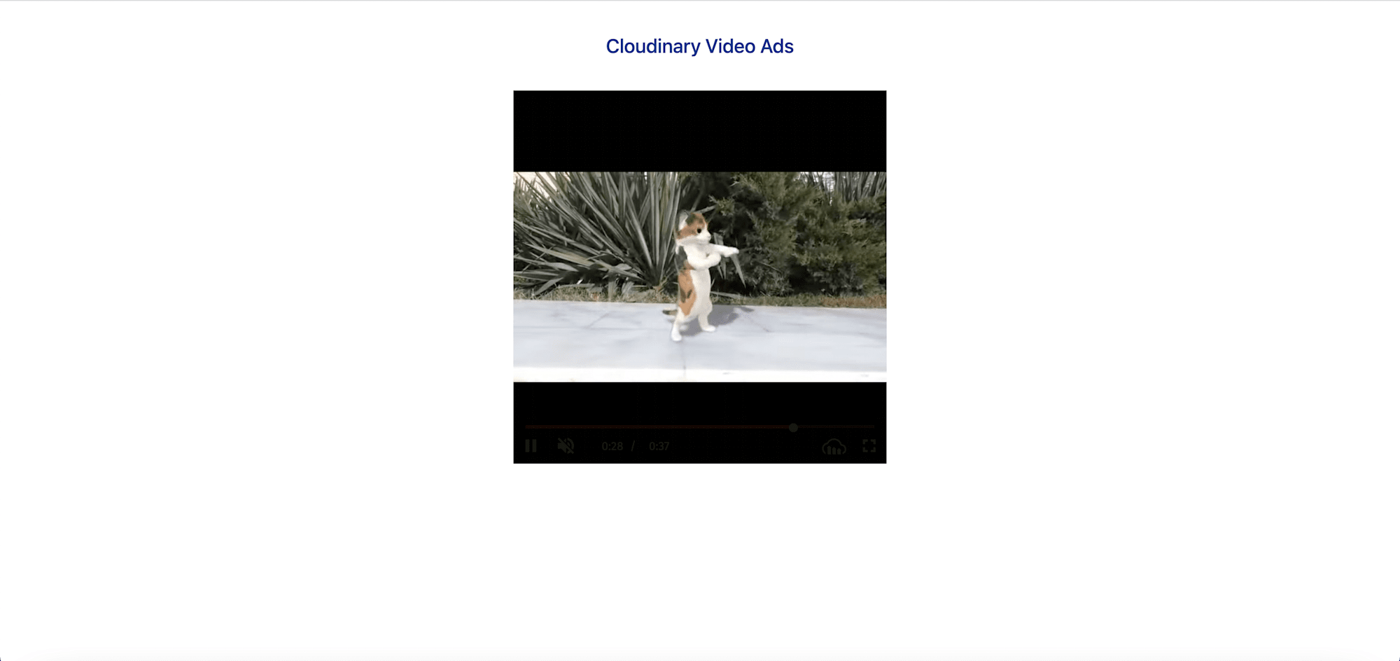 playing video without ads