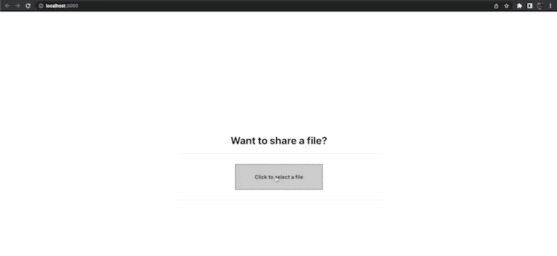 Selecting file on the frontend