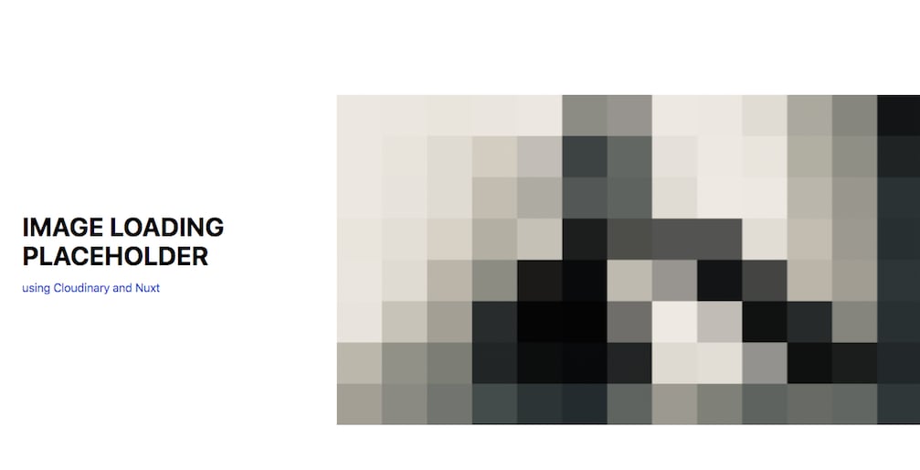 image loading placeholder with pixelate type attribute
