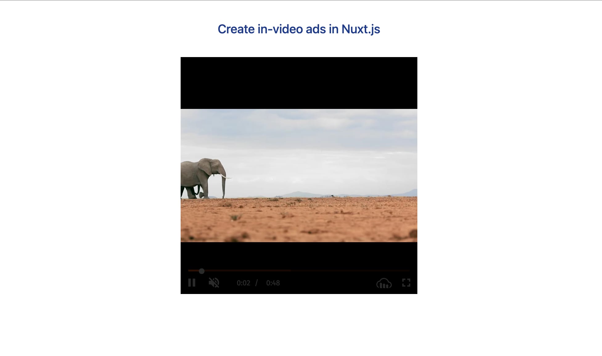 Create in-video ads in Nuxt - Before Advert