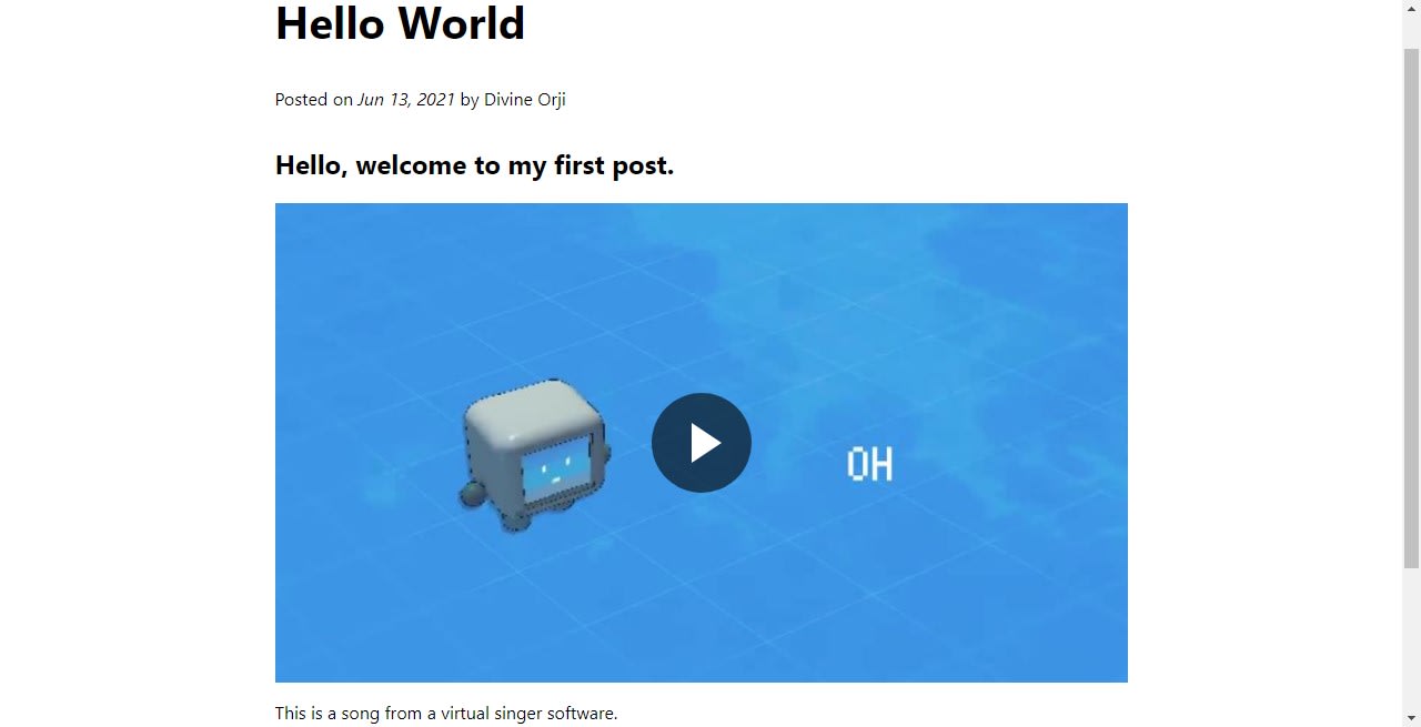 Blog post created