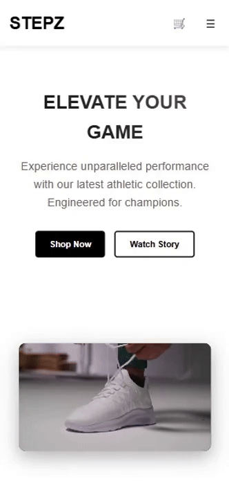 Video showing the video player on Mobile layout playing a retail product video smoothly.