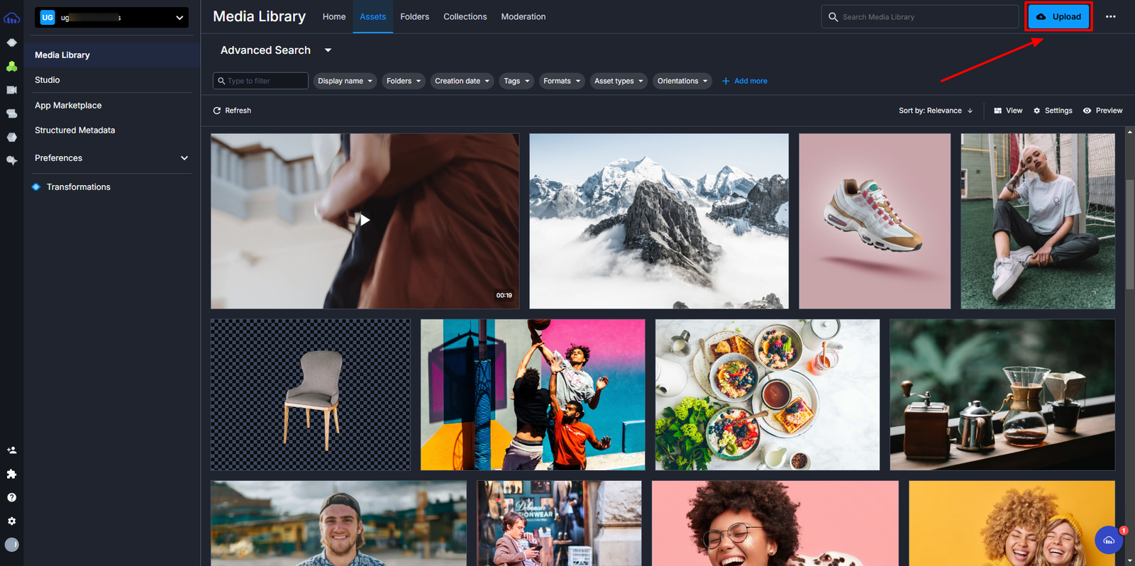 Cloudinary Media Library