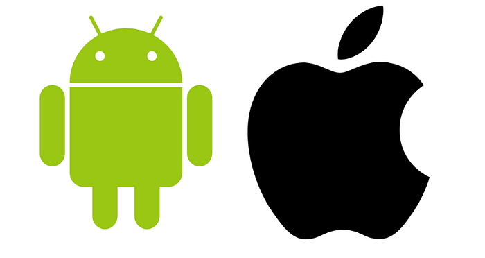 Android and Apple logos