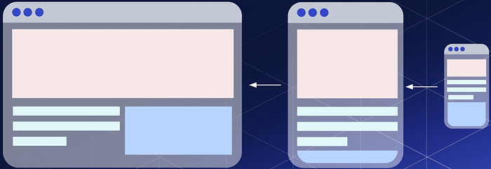 Minimalistic depiction of web to mobile windows