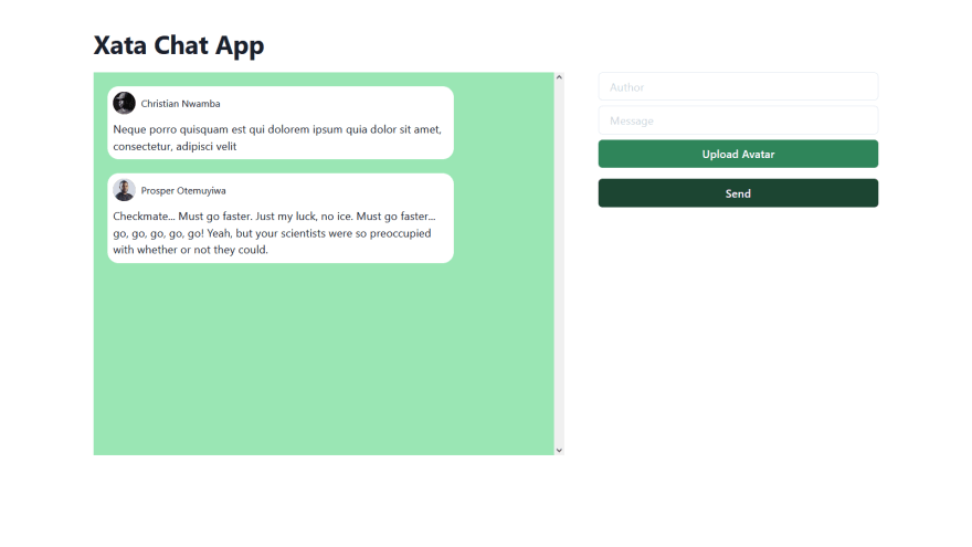 the chat app we will create