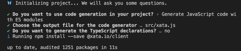 Xata cli configuration
