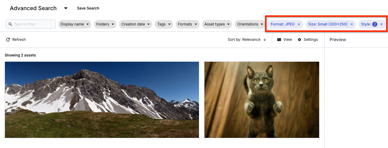 You can filter images by the metadata tags you set.