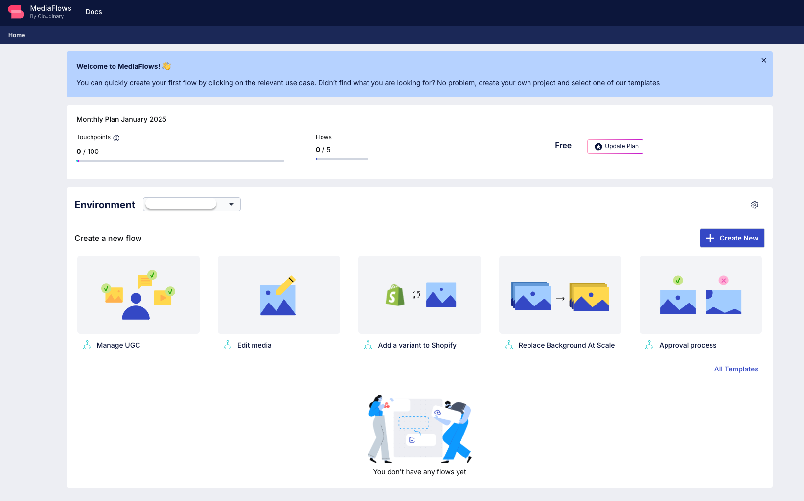 The MediaFlows Console.