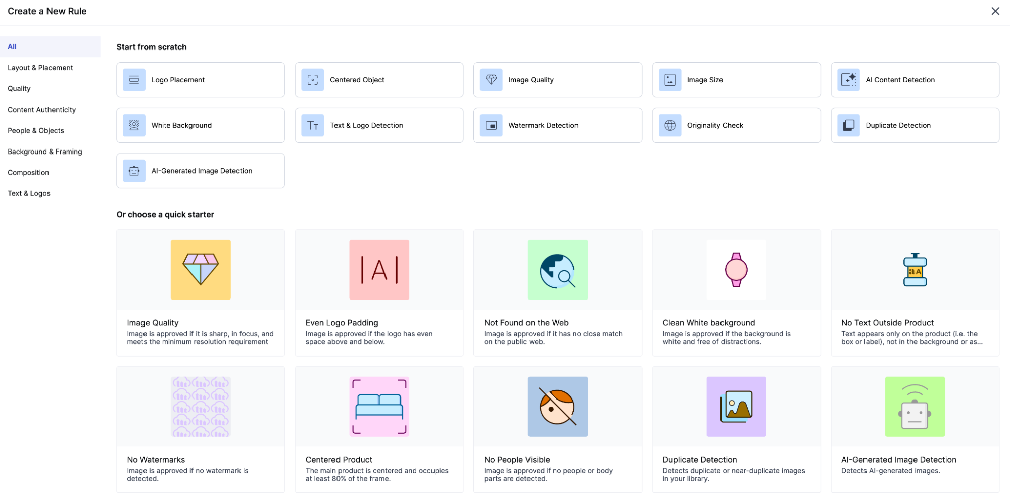 A section to create new rules in Cloudinary Moderation