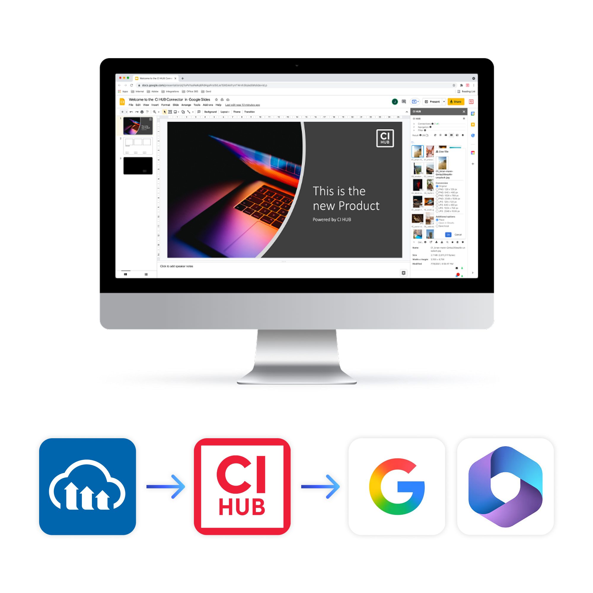 CI HUB connector screenshot