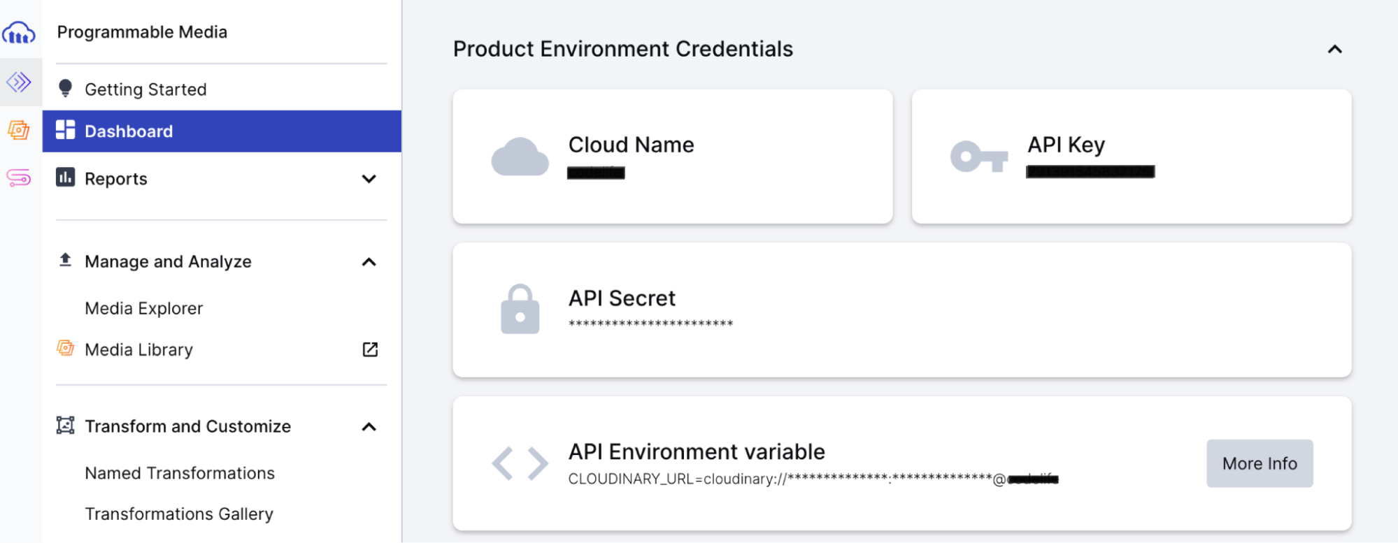 Product Environment Credentials
