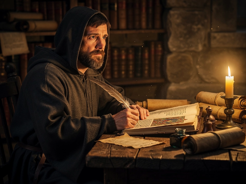 A medieval monk