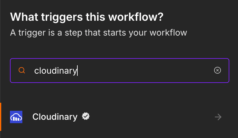 The workflow trigger