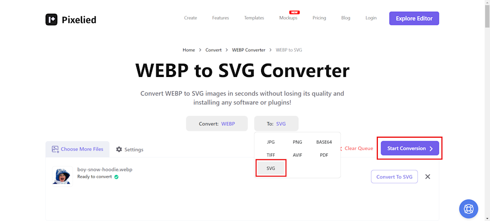 webp to svg