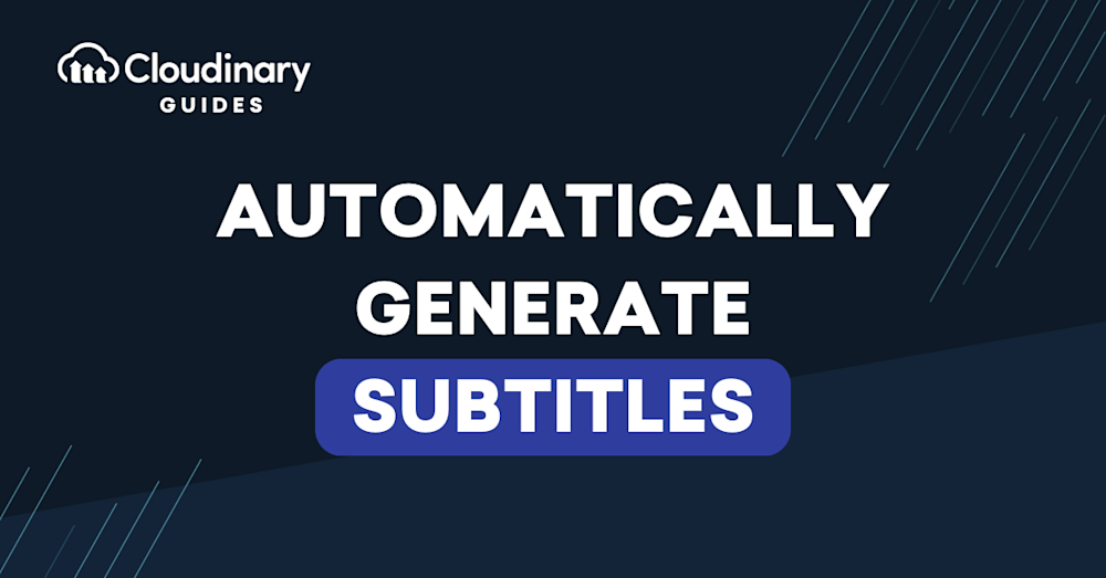 Generate Subtitles