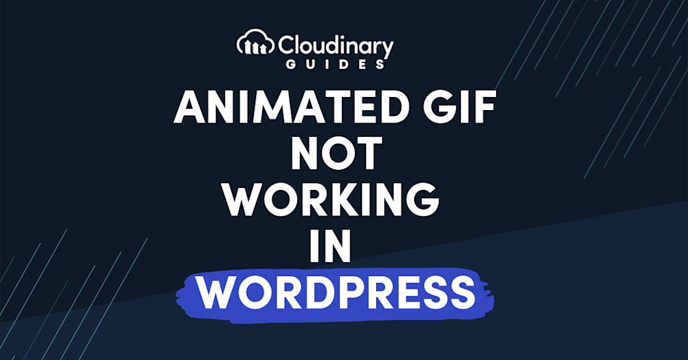 animated gif not working in wordpress