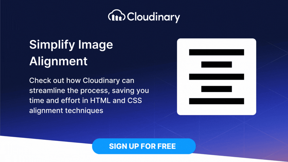 image align center html css