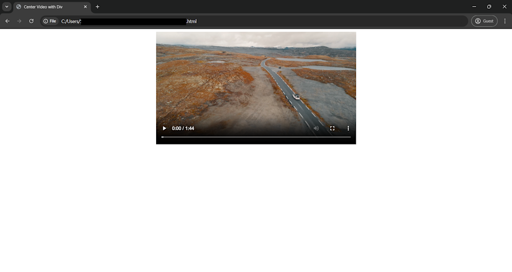 how_to_center_video_in_html