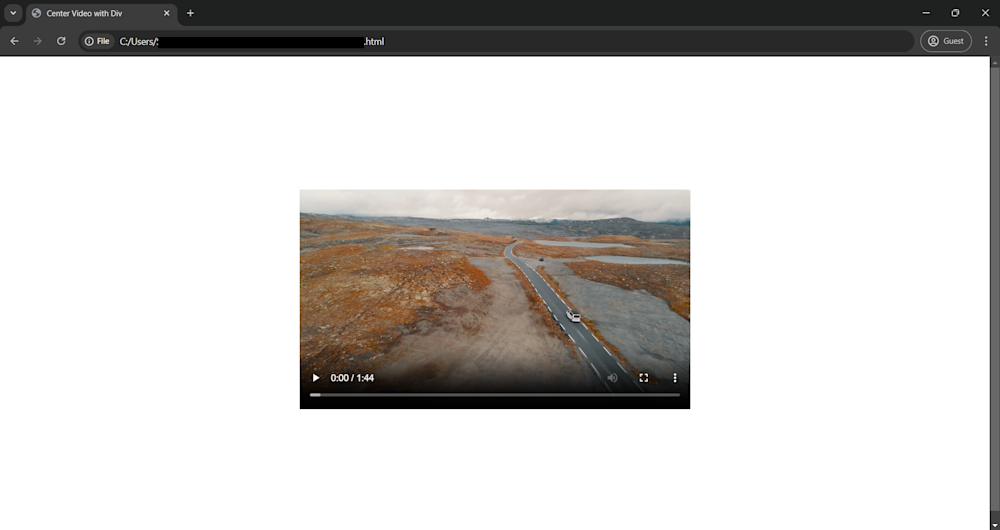 how_to_center_video_in_html