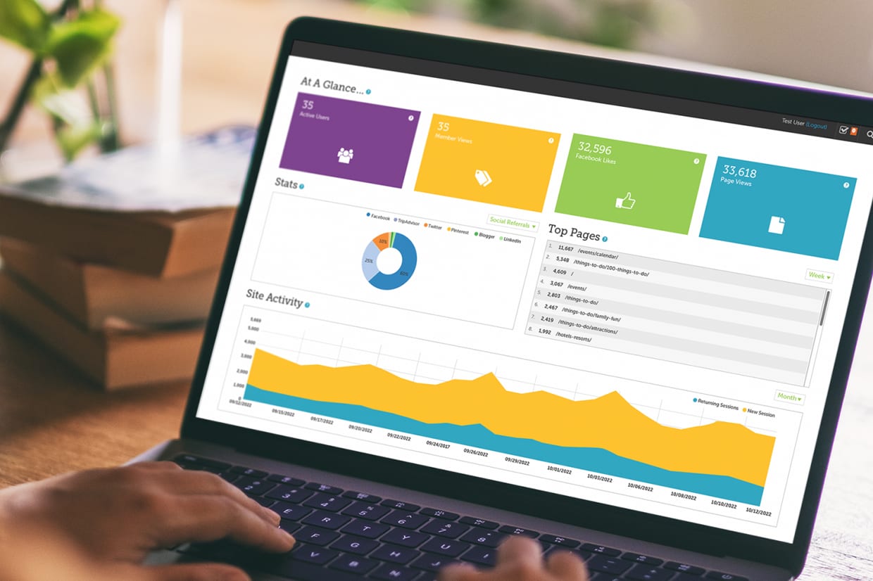 laptop with analytics