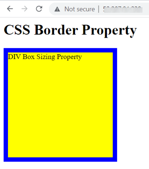 CSS Border Property DIV Box Sizing Property