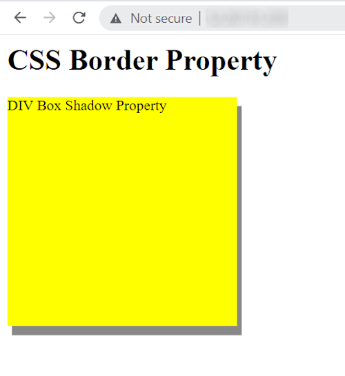 CSS Border Property Div Box Shadow Property