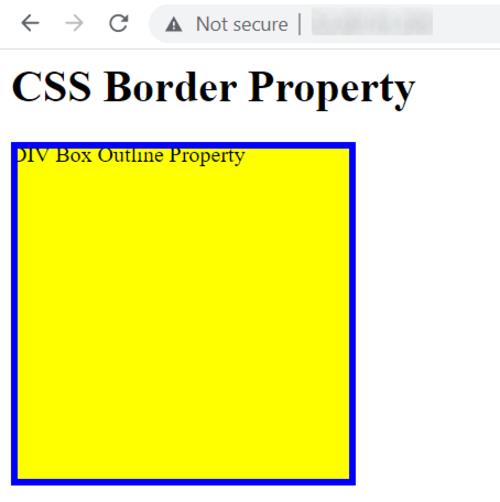 CSS Border Property DIV Box Outline Property